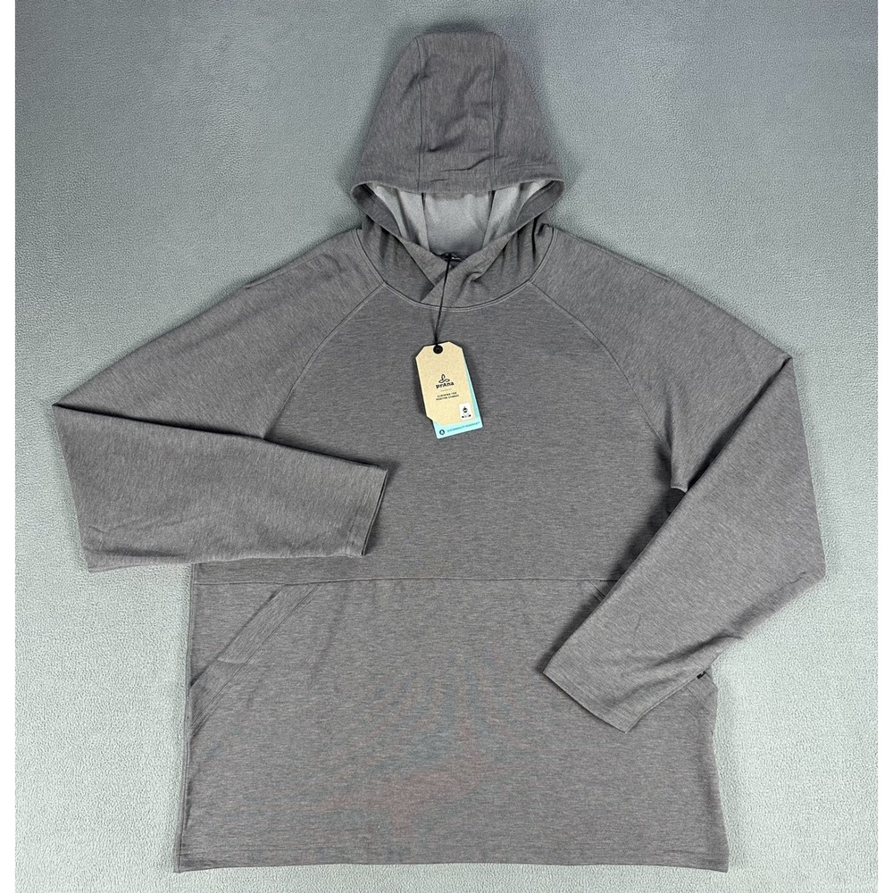 Prana Hoodie Mens Large Grey Altitude Tracker Performance‎ Hiking Minimalist New